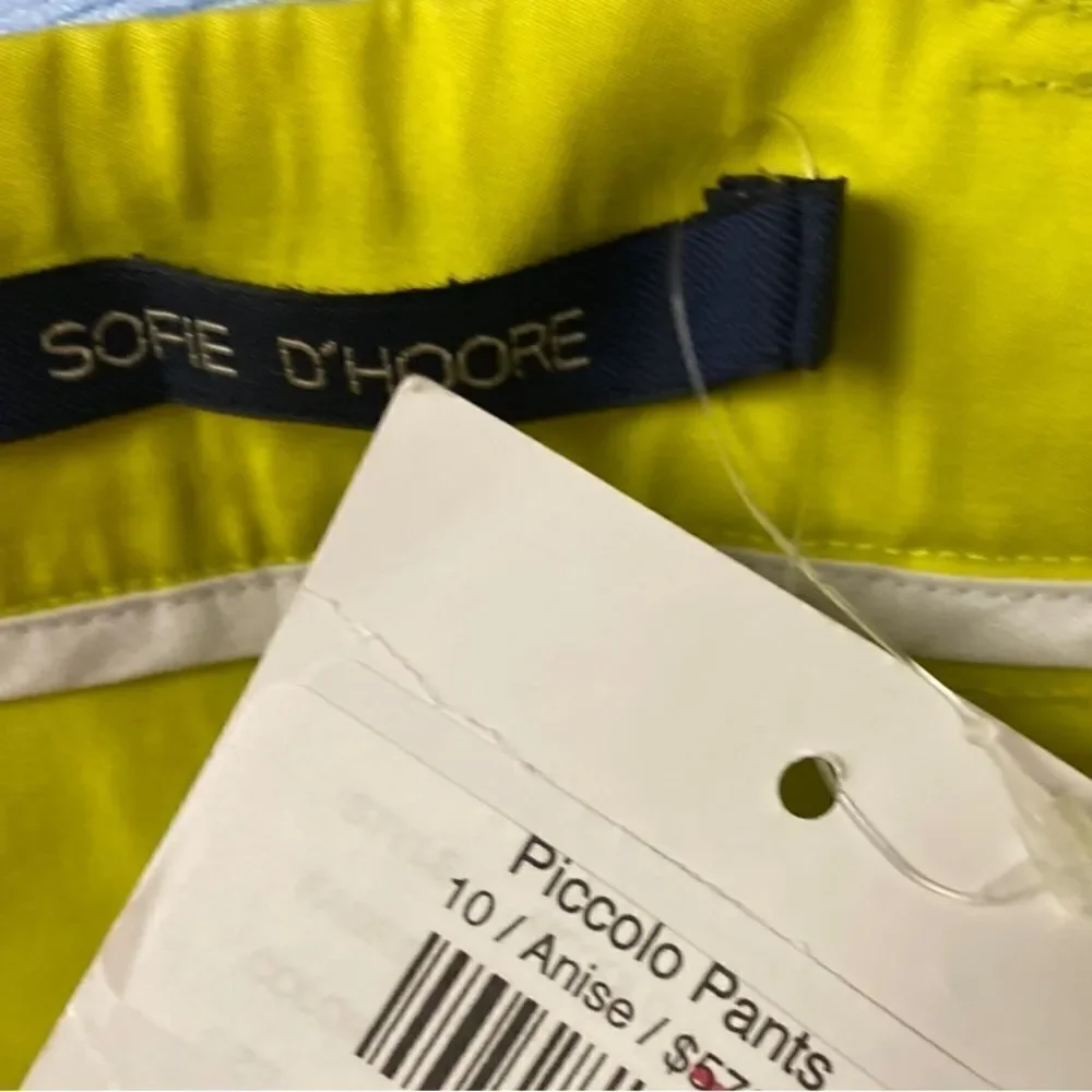 NWT Sofie D'Hoore Piccolo High Waist‎ Straight Cropped Pant Green Sz 4 & 10